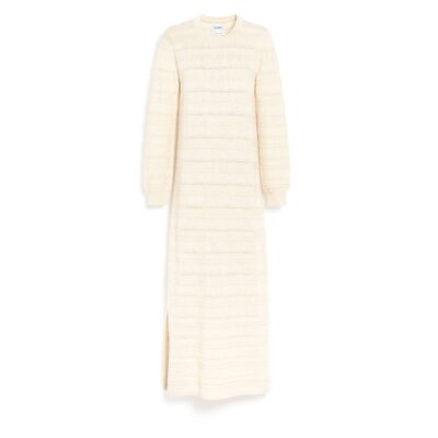 Barrie Long Cashmere and Cotton Dress With Lace Stripes - Image 1