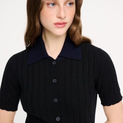 Barrie Ribbed Cashmere Short Dress - Image 2