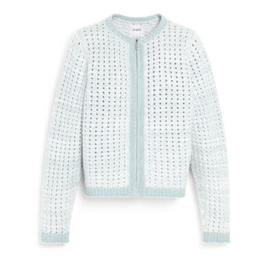 Barrie Crochet Knit Zip-up Cardigan - Image 1