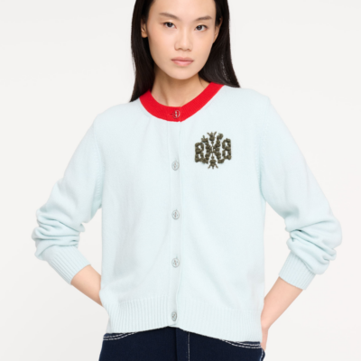 Barrie Marled Cashmere Cardigan With B Logo - Image 1