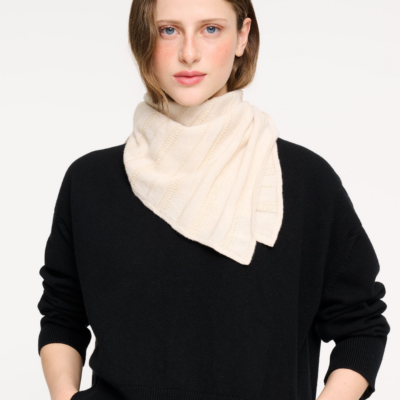 Barrie Tone-on-tone Striped Cashmere and Cotton Scarf - Image 1