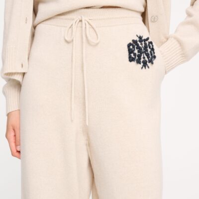 Barrie Marled Cashmere Trousers With B Logo - Image 2