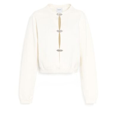 Barrie Cashmere Cardigan With Tone-on-tone Gem Details - Image 1
