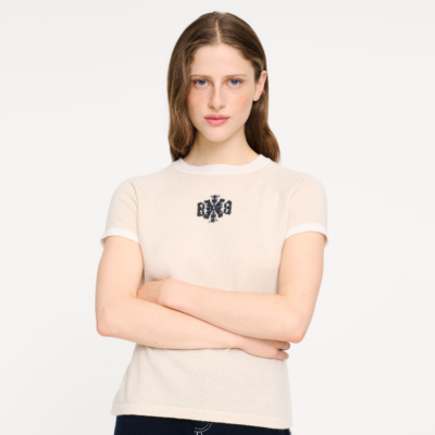 Barrie Cashmere Top With B Logo - Image 1