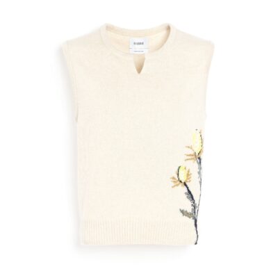 Barrie Thistle Motif Cashmere Top - Image 1