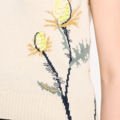 Barrie Thistle Motif Cashmere Top - Image 2