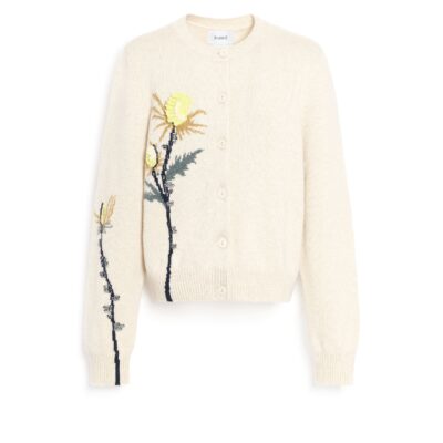 Barrie Thistle Motif Cashmere Cardigan - Image 1