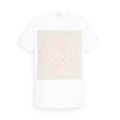 Barrie Cashmere Lace T-shirt With B Logo Patch - Image 1