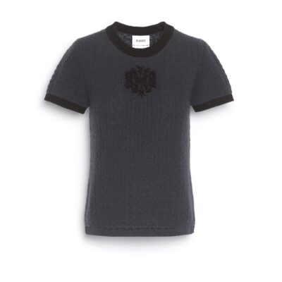 Barrie Cashmere Lace Top With B Logo - Image 1