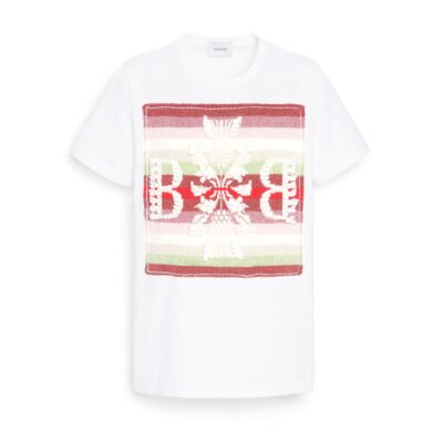 Barrie Striped T-shirt With Barrie Logo Cashmere Patch - Image 1