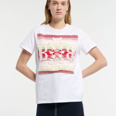 Barrie Striped T-shirt With Barrie Logo Cashmere Patch - Image 2