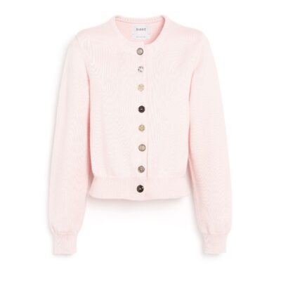 Barrie Cotton and Cashmere Cardigan With Jewelled Buttons - Image 1