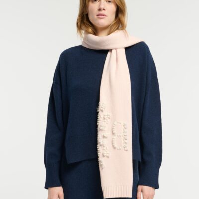 Barrie Cashmere Scarf With 3d Logo - Image 2
