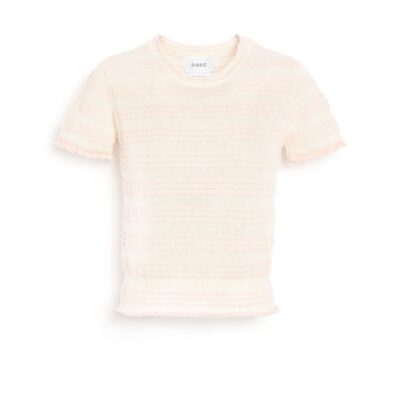 Barrie Striped Top in Embossed Knit - Image 1