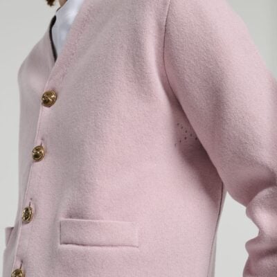 Barrie V-neck Cardigan in Cashmere and Wool - Image 2