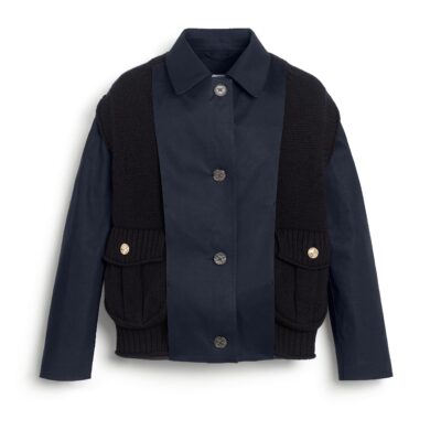 Barrie Short Raincoat With Layered Cashmere Waistcoat - Image 1