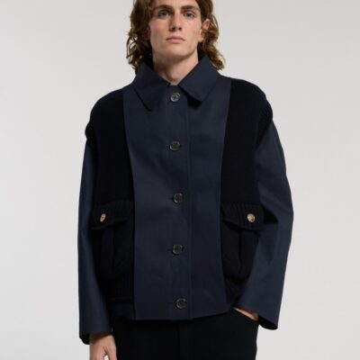 Barrie Short Raincoat With Layered Cashmere Waistcoat - Image 2