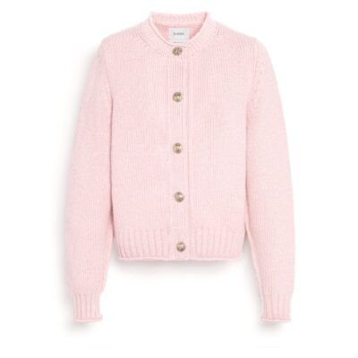 Barrie Cardigan in Chunky Cashmere With Gold Buttons - Image 1