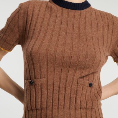 Barrie Ribbed Cashmere Top - Image 2