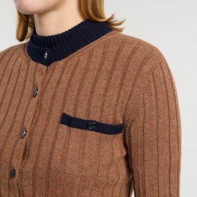 Barrie Ribbed Cashmere Cardigan - Image 2