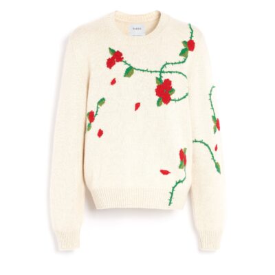 Barrie Cashmere Jumper With Floral Motif - Image 1