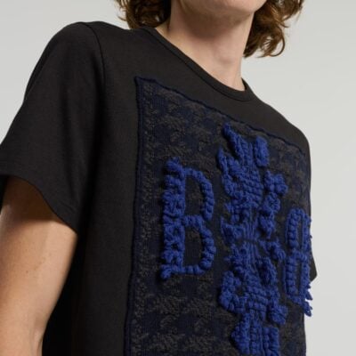 Barrie T-shirt With Cashmere Houndstooth Patch and B Logo - Image 2