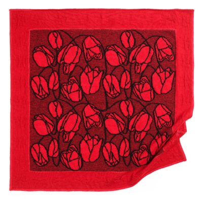 Barrie Cashmere Scarf With Floral Motif - Image 1