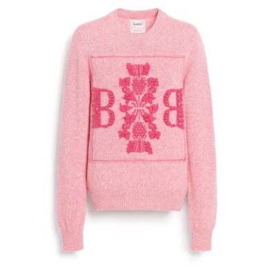 Barrie 3d Logo Round-neck Jumper in Mollted Cashmere - Image 1