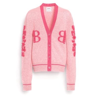 Barrie Mottled cashmere B logo V-neck cardigan - Image 1
