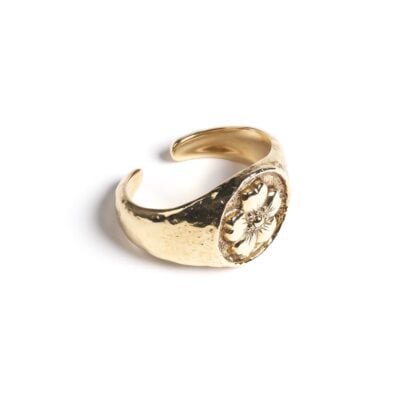 Barrie Floral Motif Scarf Ring - Image 1