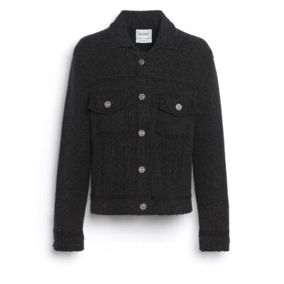 Barrie Denim Fitted Cashmere and Cotton Jacket - Image 1