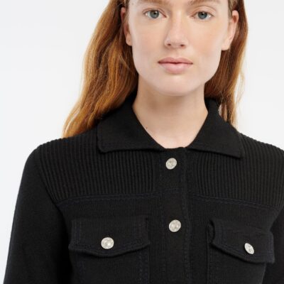 Barrie Denim Fitted Cashmere and Cotton Jacket - Image 2
