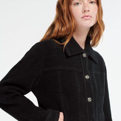 Barrie Suede-effect Jacket in Cashmere and Cotton - Image 2