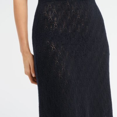 Barrie Long Dress With Straps in Cashmere Lace - Image 2