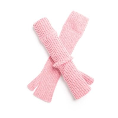 Barrie Fingerless Gloves in Flecked Cashmere - Image 1