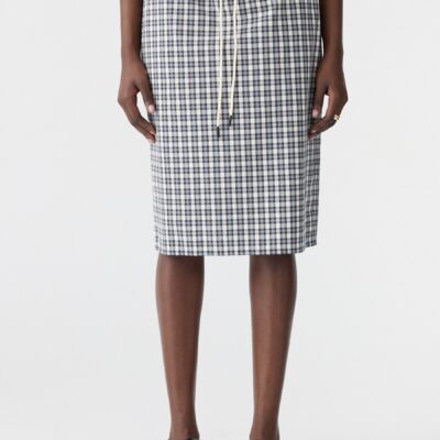 Bassike Yarn Dyed Check Pull On Skirt - Image 2