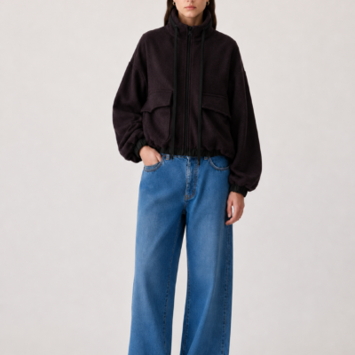Bassike Woollen Zip Front Jacket - Image 1
