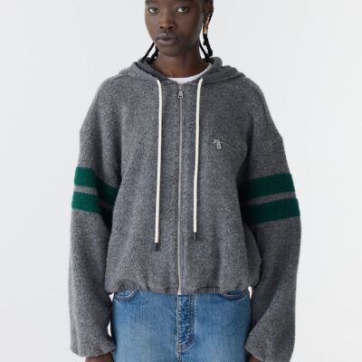 Bassike Wool Zip Pull Over Sweat - Image 2