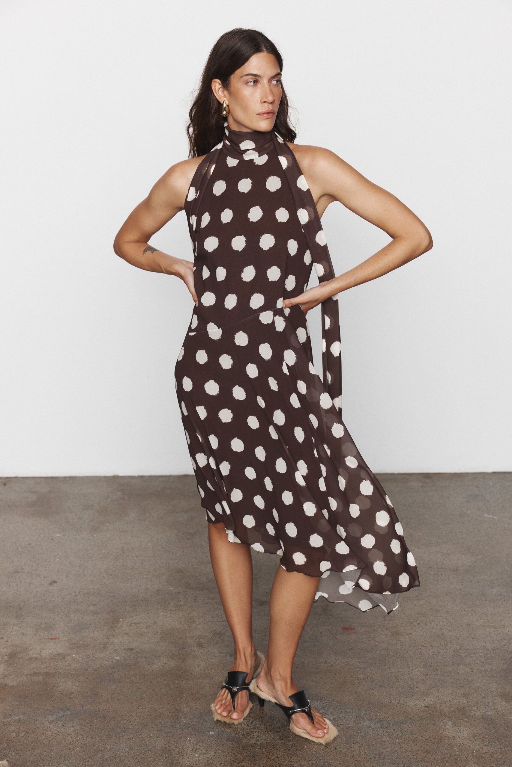 MNBLA170826011713037_2 Blanca Linnea Dress Brown - Image 2