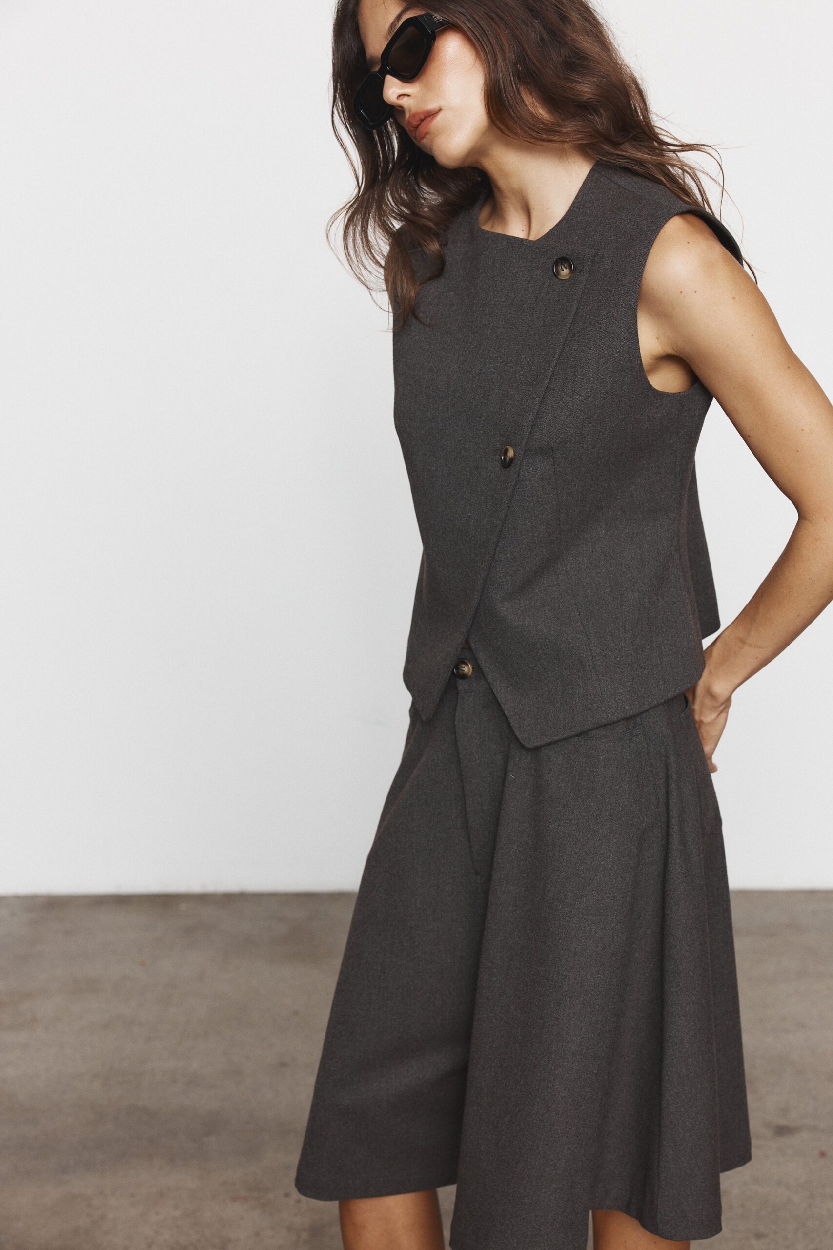 MNBLA170826011713041_2 Blanca Jasmine Vest Charcoal - Image 2