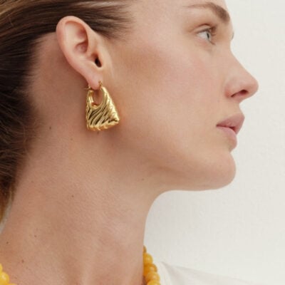 Blanca Anja Hoop Earrings Gold - Image 2