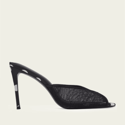Black Suede Studio Amelia 100 Mules - Image 1