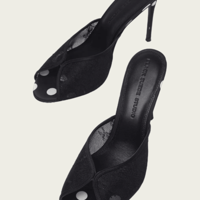 Black Suede Studio Amelia 100 Mules - Image 2
