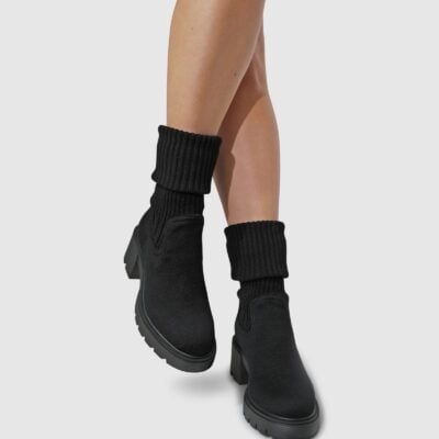 Belle & Bloom Tokyo Lights Rib Sock Boot - Image 1