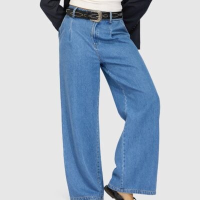 Belle & Bloom Ready For Your Love Denim Washed Wide Leg Pant - Image 2