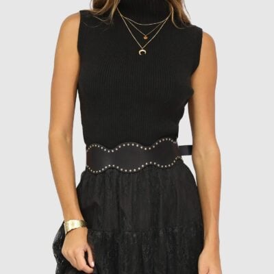 Belle & Bloom No Other Love Studded Belt - Image 1