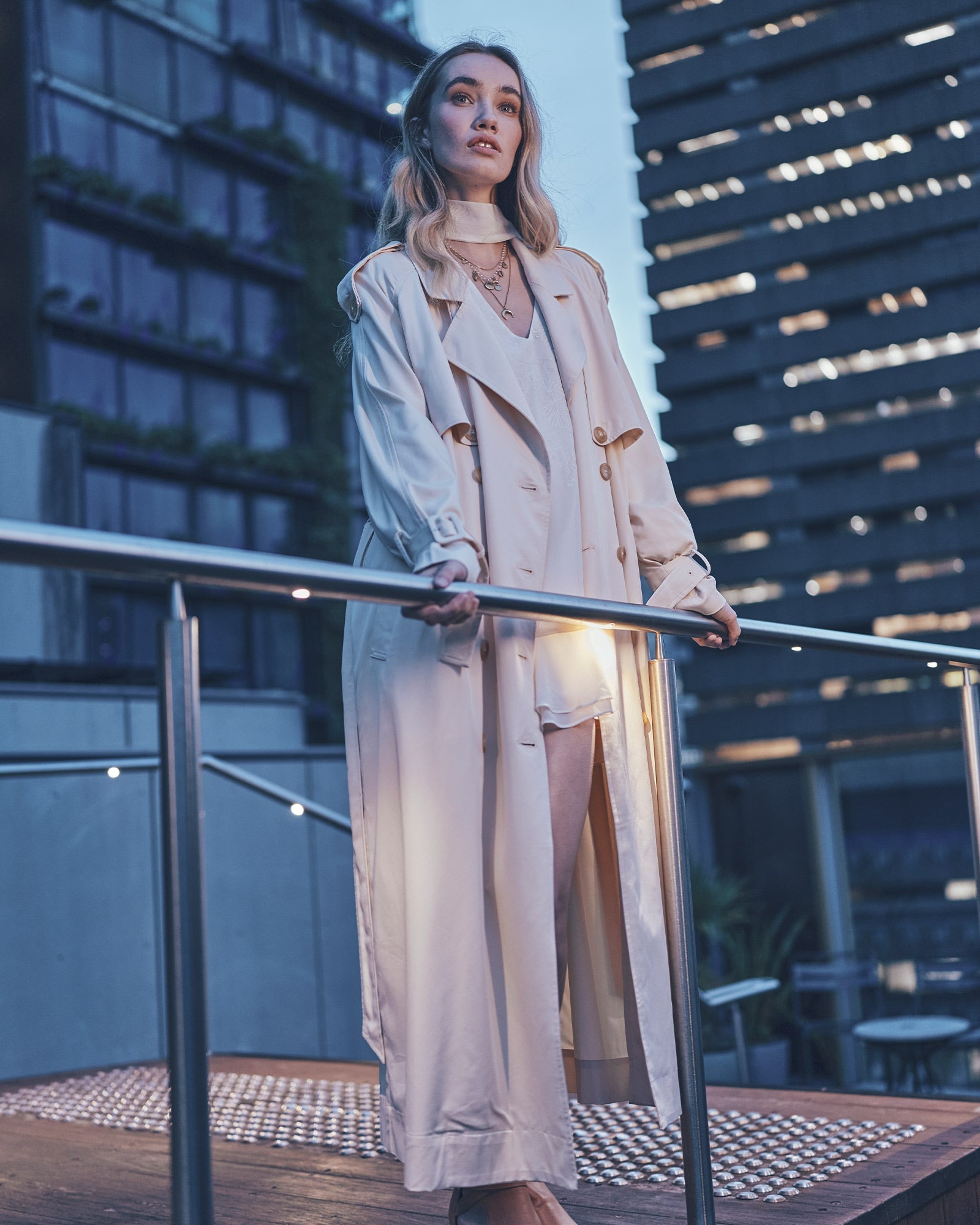 Belle & Bloom Major Mood Soft Maxi Trench - Image 1