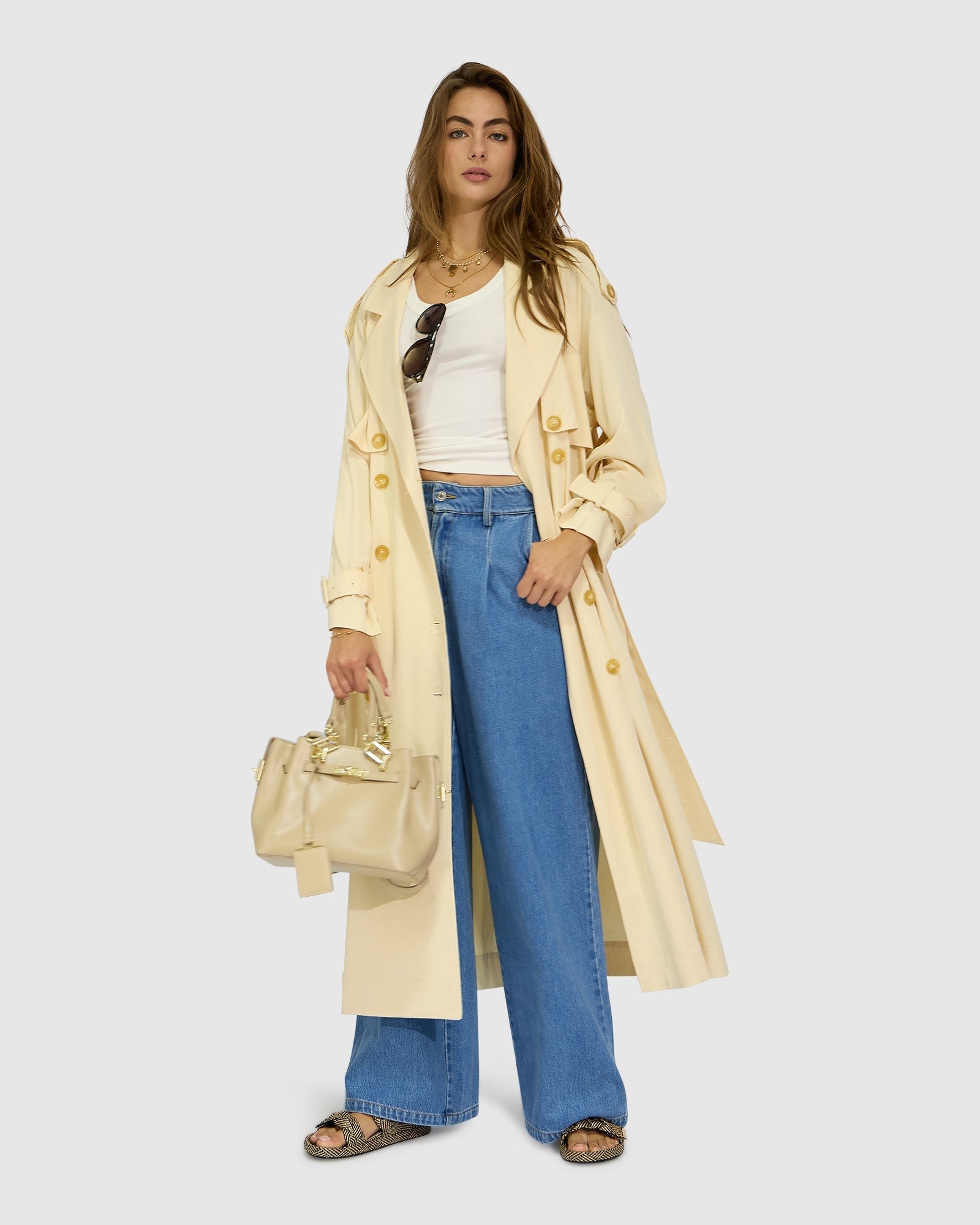 MNBNB130826054615035_3 Belle & Bloom Major Mood Soft Maxi Trench - Image 3