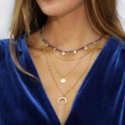 Belle & Bloom Heart Eyes Beaded Necklace - Image 1