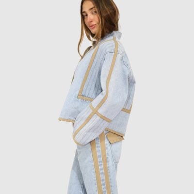 Belle & Bloom Free And Forward Quilted Denim Jacket - Image 2